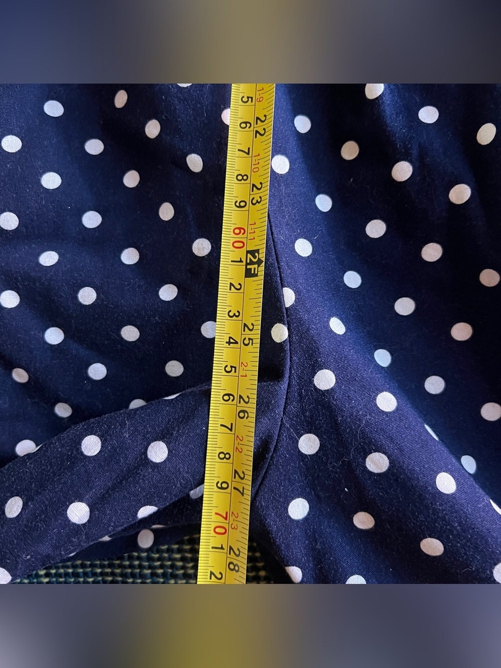 Vtg 90s Navy Polka Dot Sleeveless Jumpsuit Playsuit - Size Medium - Picture 6 of 7